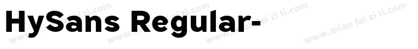 HySans Regular字体转换